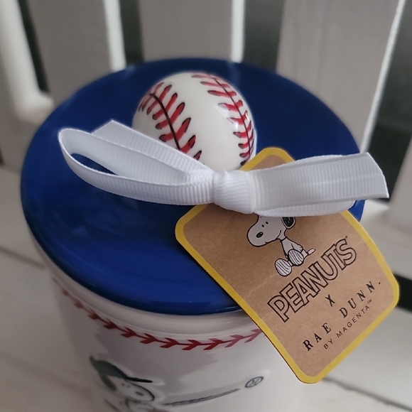 Rae Dunn X Snoopy "Play Ball" Canister - Picture 2 of 4